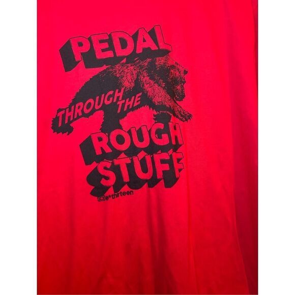 Pedal Through the rough stuff T-shirt size Large - Picture 2 of 2